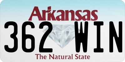 AR license plate 362WIN