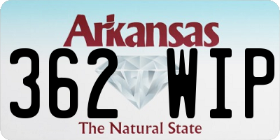AR license plate 362WIP
