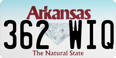 AR license plate 362WIQ