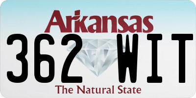 AR license plate 362WIT