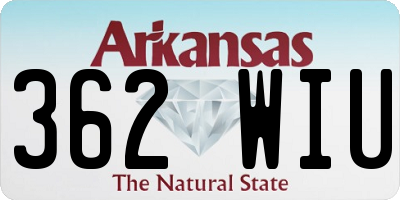 AR license plate 362WIU