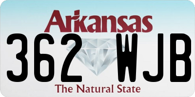 AR license plate 362WJB