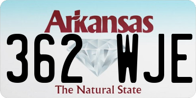 AR license plate 362WJE