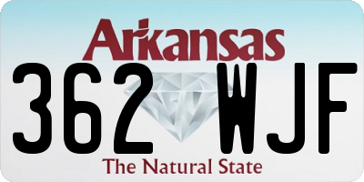 AR license plate 362WJF