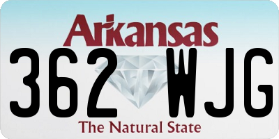 AR license plate 362WJG