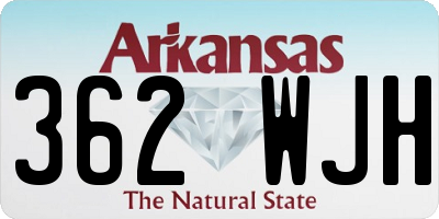 AR license plate 362WJH