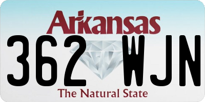 AR license plate 362WJN