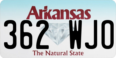 AR license plate 362WJO