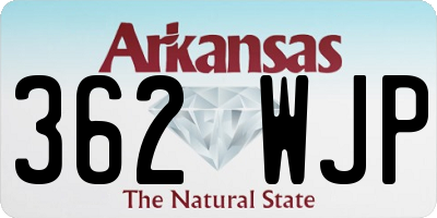 AR license plate 362WJP