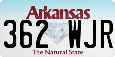 AR license plate 362WJR