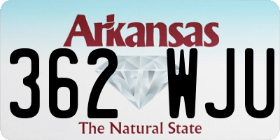AR license plate 362WJU