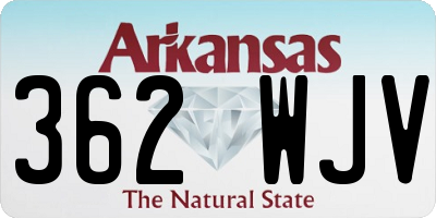 AR license plate 362WJV