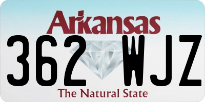 AR license plate 362WJZ