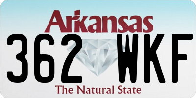 AR license plate 362WKF