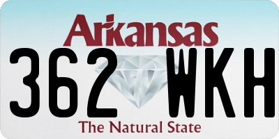 AR license plate 362WKH