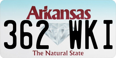 AR license plate 362WKI