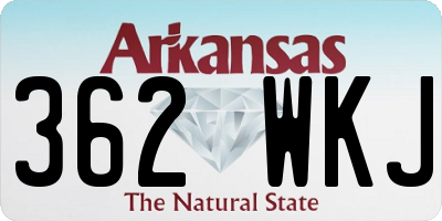 AR license plate 362WKJ