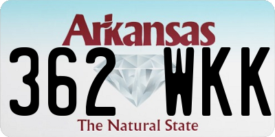AR license plate 362WKK