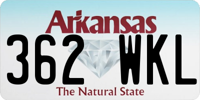 AR license plate 362WKL