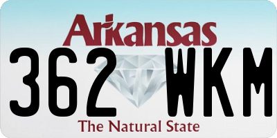 AR license plate 362WKM