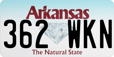 AR license plate 362WKN