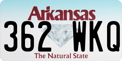 AR license plate 362WKQ