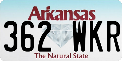 AR license plate 362WKR