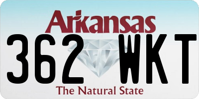 AR license plate 362WKT