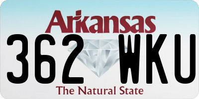 AR license plate 362WKU