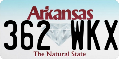 AR license plate 362WKX