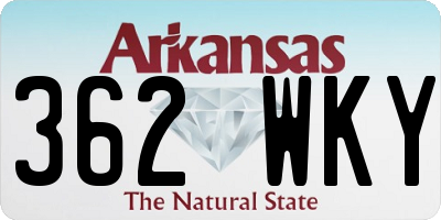 AR license plate 362WKY