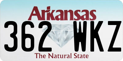 AR license plate 362WKZ