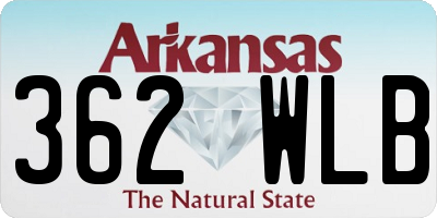 AR license plate 362WLB