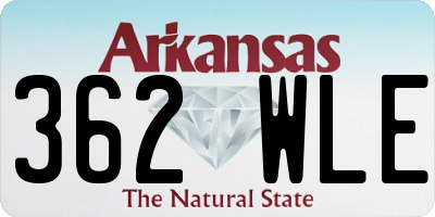 AR license plate 362WLE