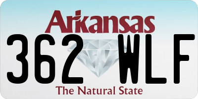 AR license plate 362WLF
