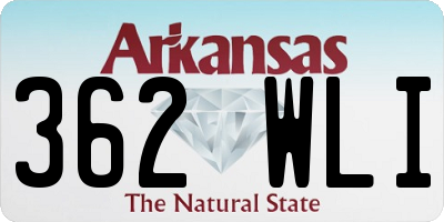 AR license plate 362WLI