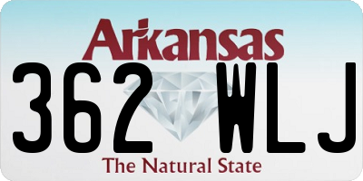 AR license plate 362WLJ