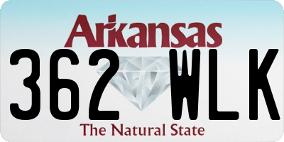 AR license plate 362WLK