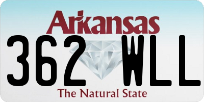 AR license plate 362WLL
