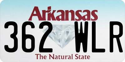 AR license plate 362WLR