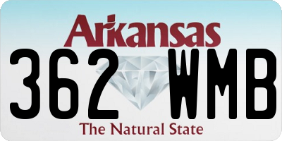 AR license plate 362WMB