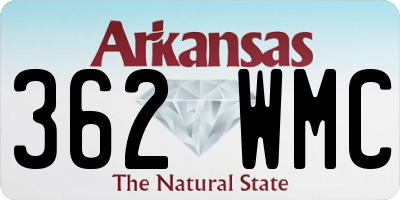 AR license plate 362WMC