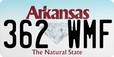AR license plate 362WMF
