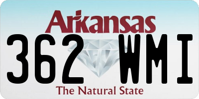AR license plate 362WMI