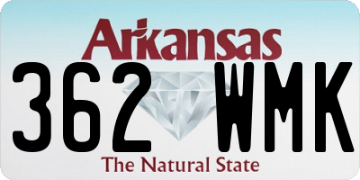 AR license plate 362WMK