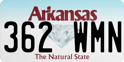 AR license plate 362WMN