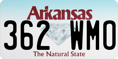 AR license plate 362WMO