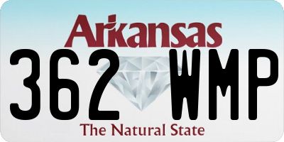 AR license plate 362WMP