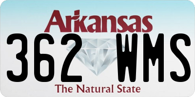 AR license plate 362WMS