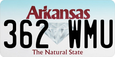 AR license plate 362WMU